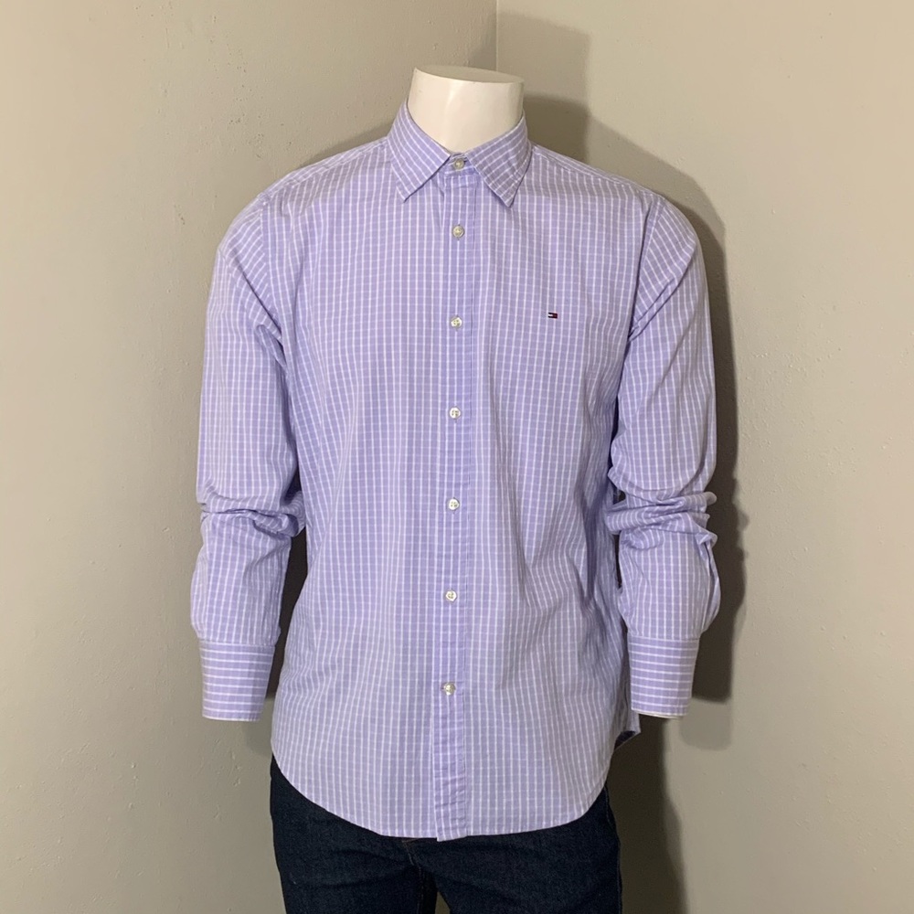 Tommy Hilfiger Men’s Checkered Button Dress Shirt